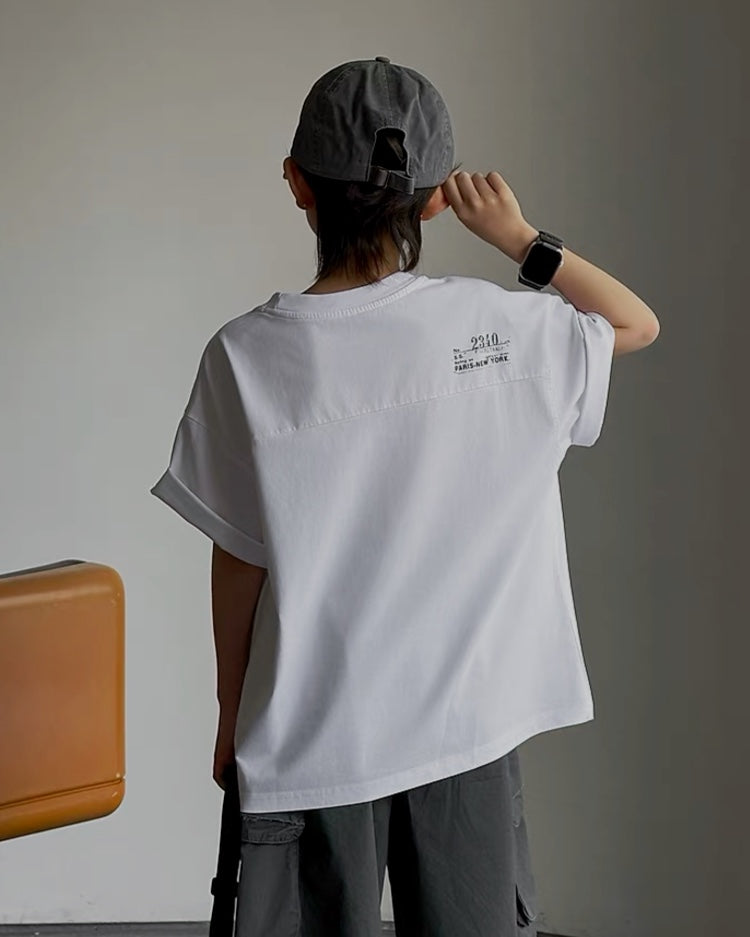 スタンプロゴ オーバーサイズTシャツ｜110-160cm