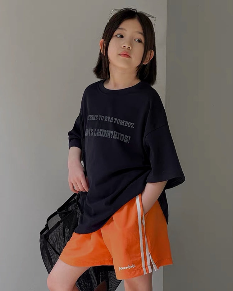 サイドライン スポーツ ショートパンツ 全2色 ｜ 110-160cm
