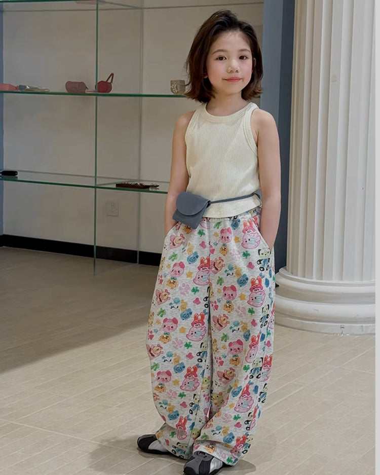 【110-160cm】リブ タンクトップ 全4色