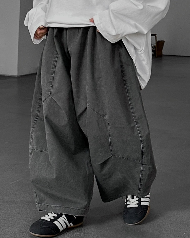バルーン ワイド デニムパンツ ｜ 110-160cm