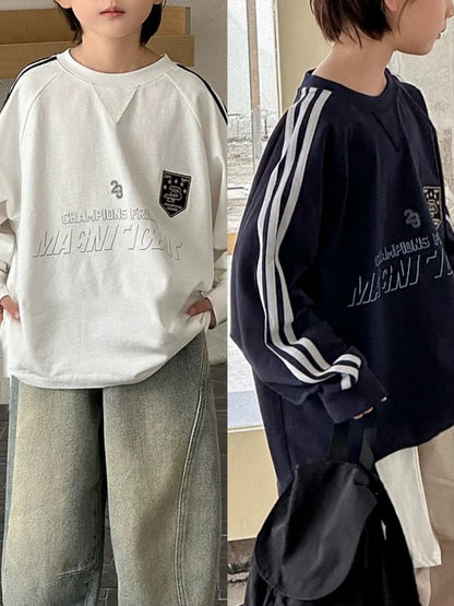 【110-160cm】3ライン ユニフォーム ロングスリーブTシャツ