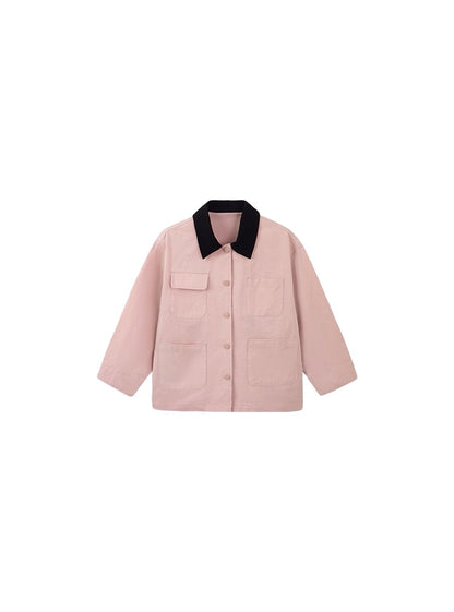【90-160cm】コットンツイル シャツジャケット