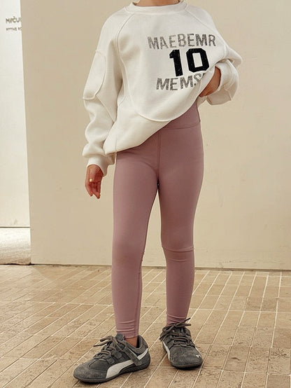 【100-160cm】ベーシックカラーレギンス