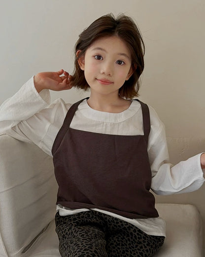 長袖Tシャツ＆ホルターキャミソールセット｜120-160cm