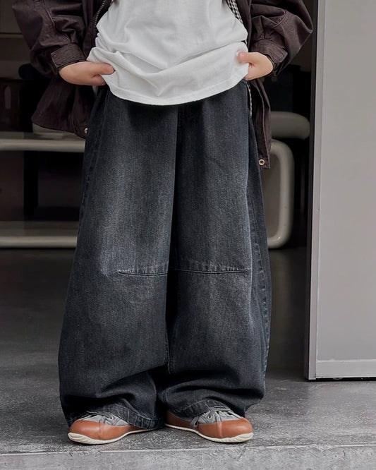 ワイドストレート デニムパンツ｜110-160cm