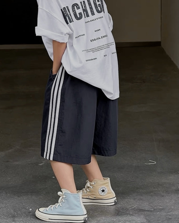 サイドライン ナイロンハーフパンツ｜110-160cm