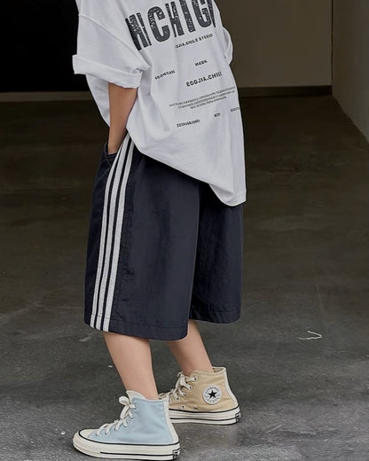 サイドライン ナイロンハーフパンツ｜110-160cm