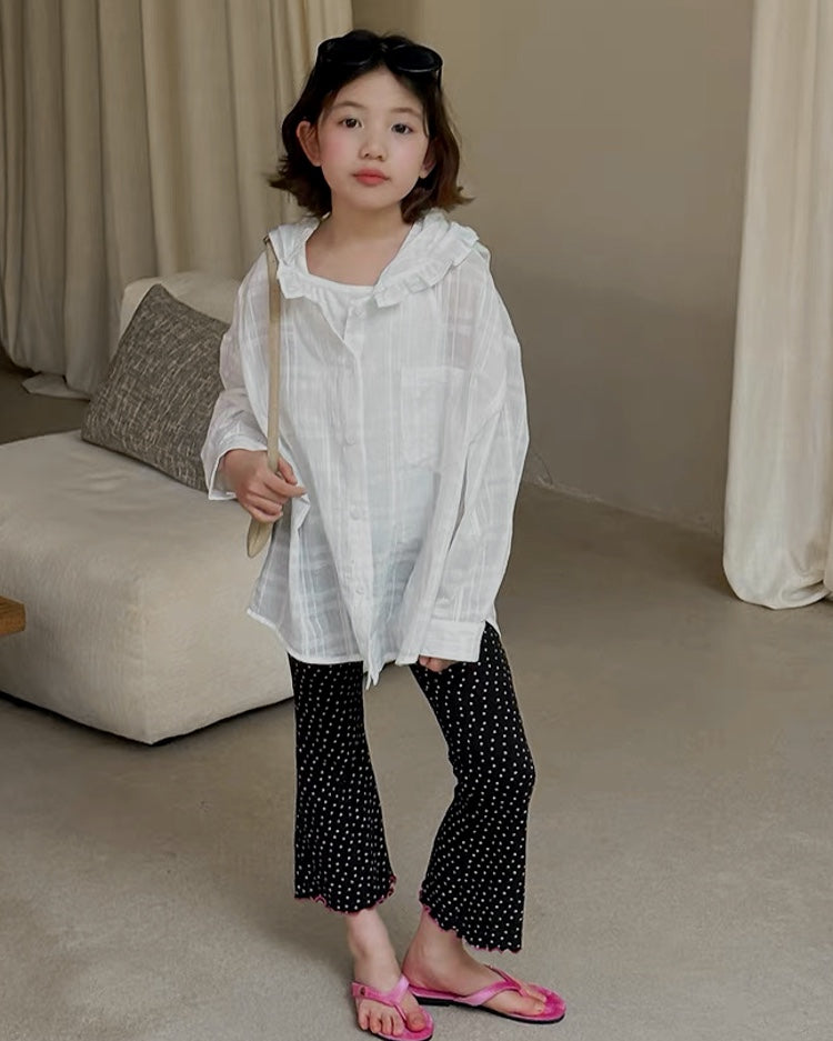 親子お揃い 小花柄 メロウ フレアパンツ ｜ 110-160cm