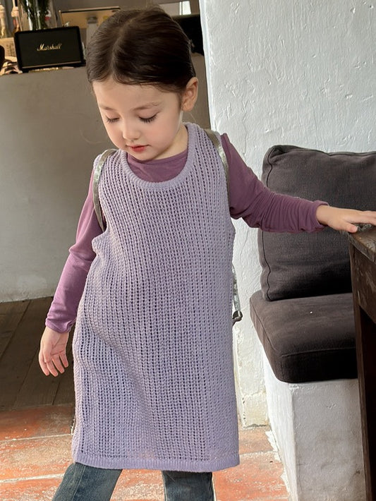 [90-160cm] Low gauge knit dress