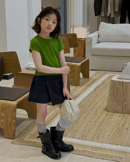 アシンメトリー ラップショートパンツ｜110-160cm
