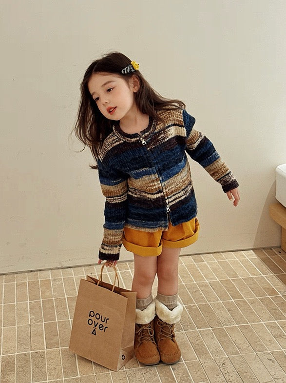 【100-160cm】コーデュロイショートパンツ