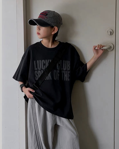 67バックプリント オーバーサイズTシャツ｜110-160cm