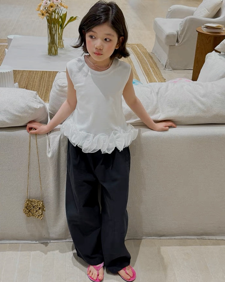 Matching Cotton Wide Pants for Parent and Child, 2 Colors | 110-160cm