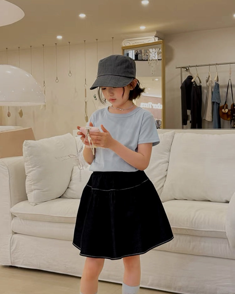Matching Parent-Child Silky Soft Basic Compact T-shirt, 5 Colors | 110-160cm