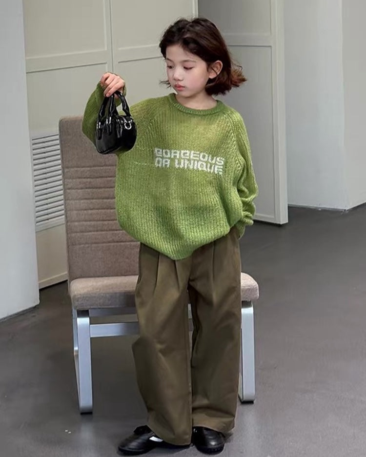 親子お揃い タック ワイドパンツ ｜ 110-160cm
