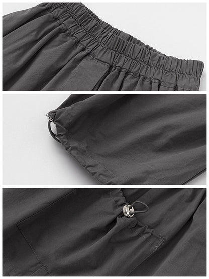 【100-160cm】レイヤード風カーゴパンツ