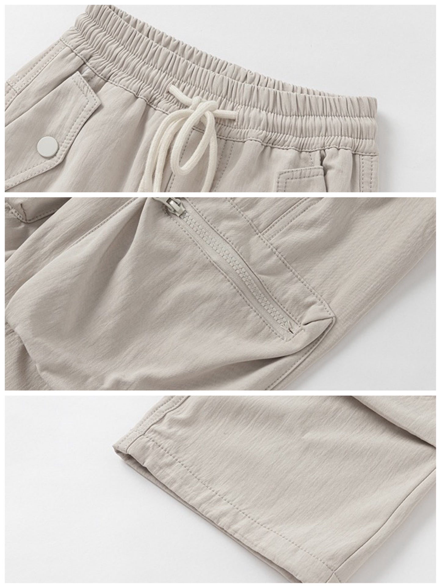 [90-160cm] Pleated cargo pants