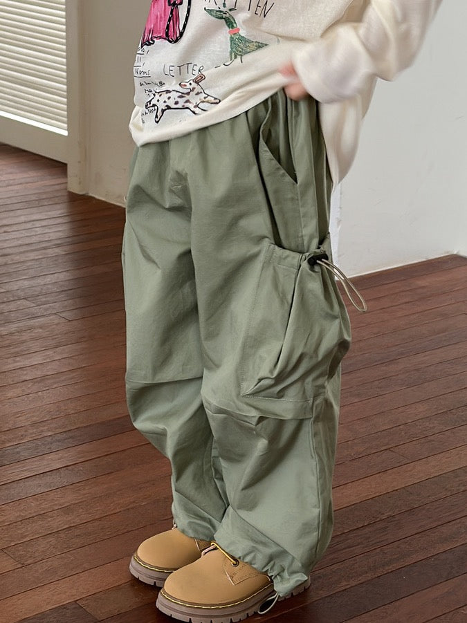 [90-160cm] Cargo parachute pants