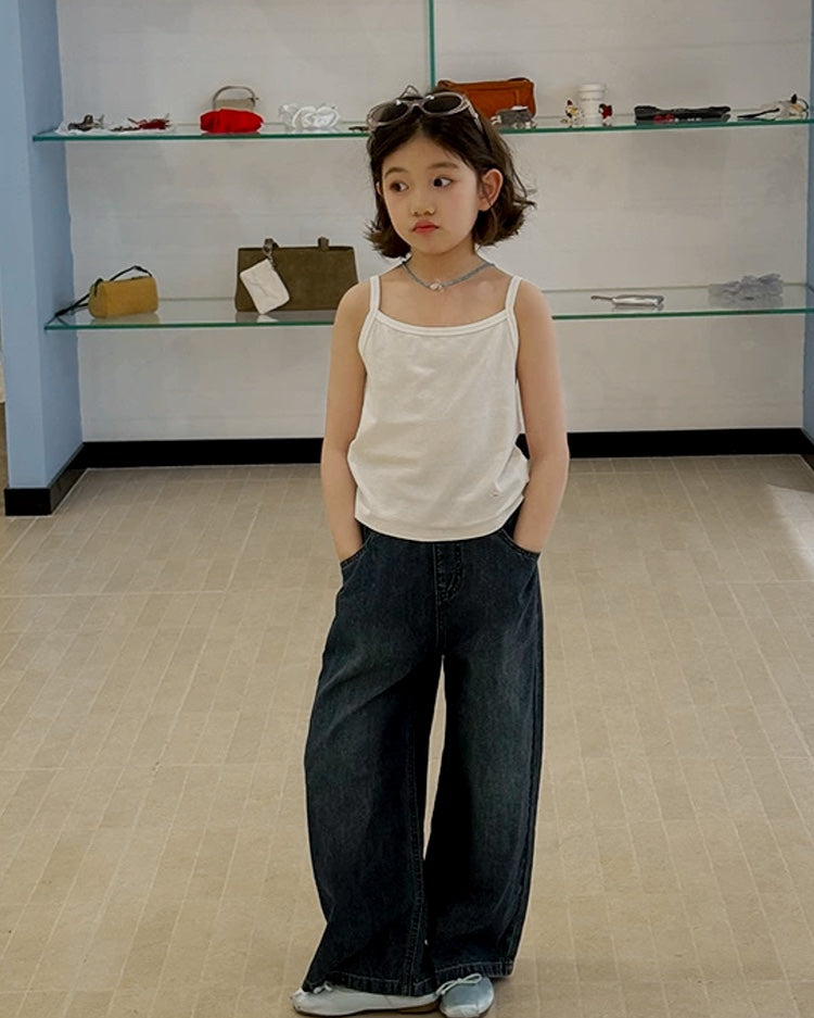 ソフトリブ ベーシック キャミソール 全3色 ｜ 110-160cm