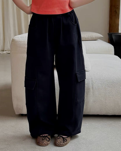 親子お揃い スウェット カーゴ ワイドパンツ ｜ 110-160cm