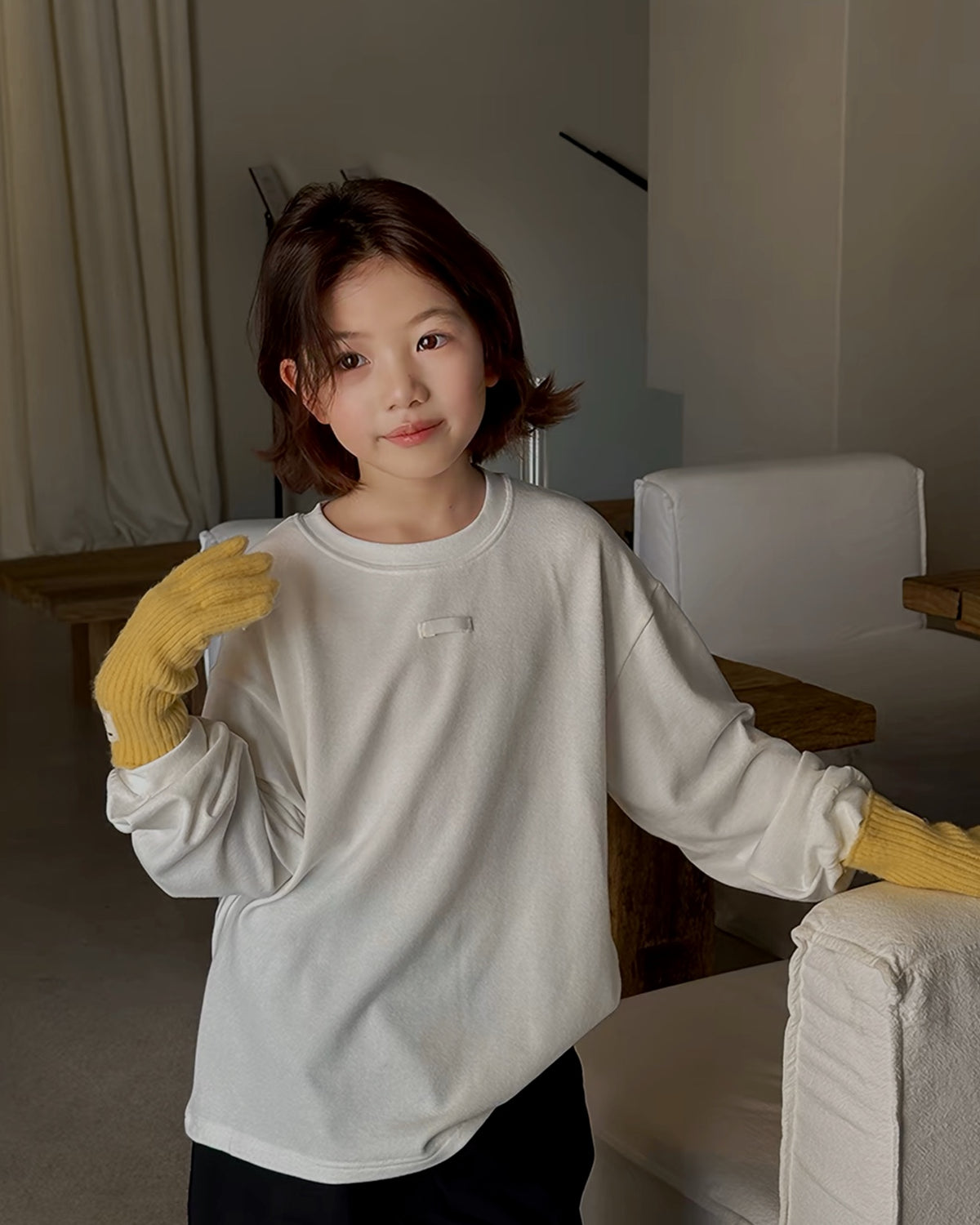 親子お揃い ソフトタッチ 長袖Tシャツ｜120-160cm