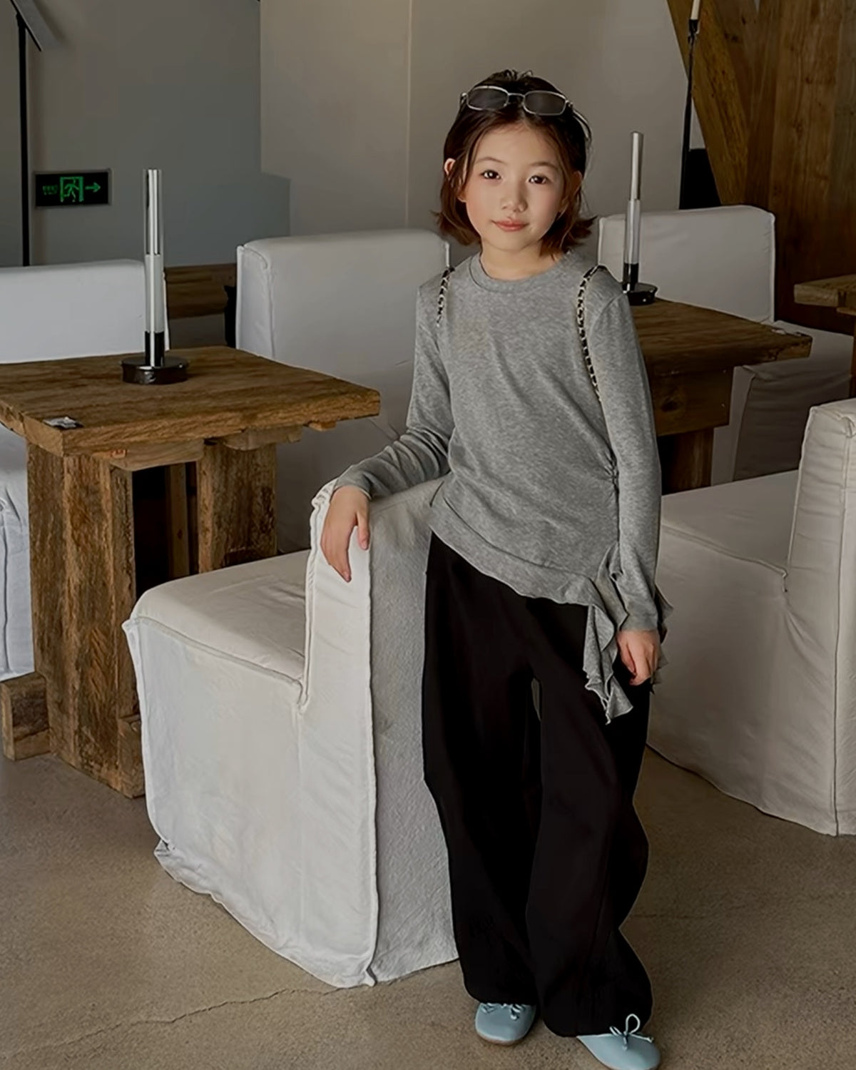 親子お揃い ドローコード バレルパンツ 全2色｜120-160cm
