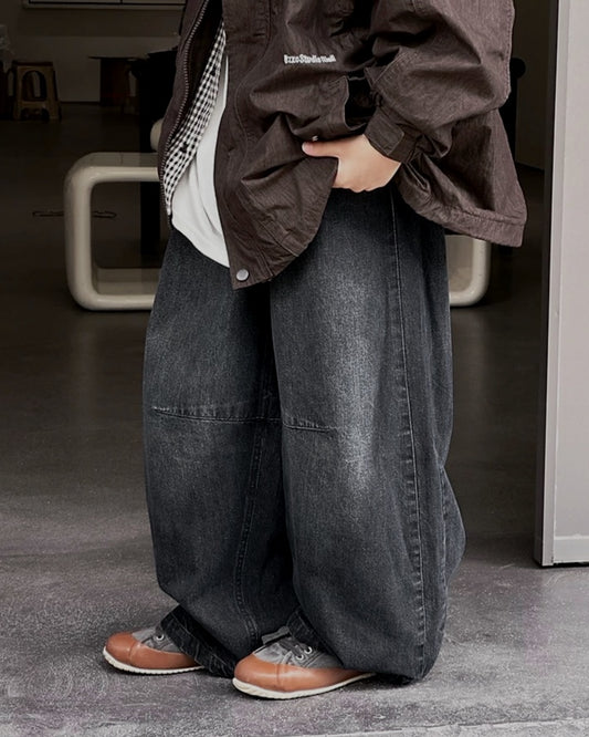 ワイドストレート デニムパンツ｜110-160cm