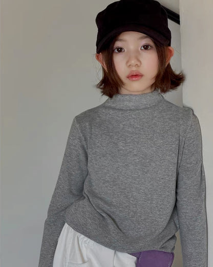親子お揃い モックネック インナートップス 全5色｜120-160cm