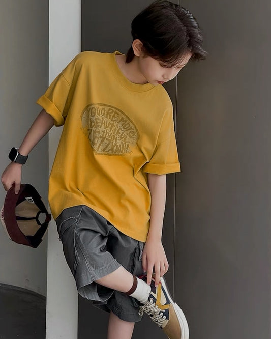 ロゴプリント オーバーサイズTシャツ｜110-160cm