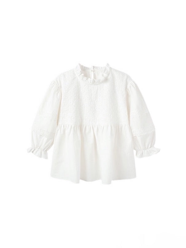 [90-160cm] Lace flare blouse