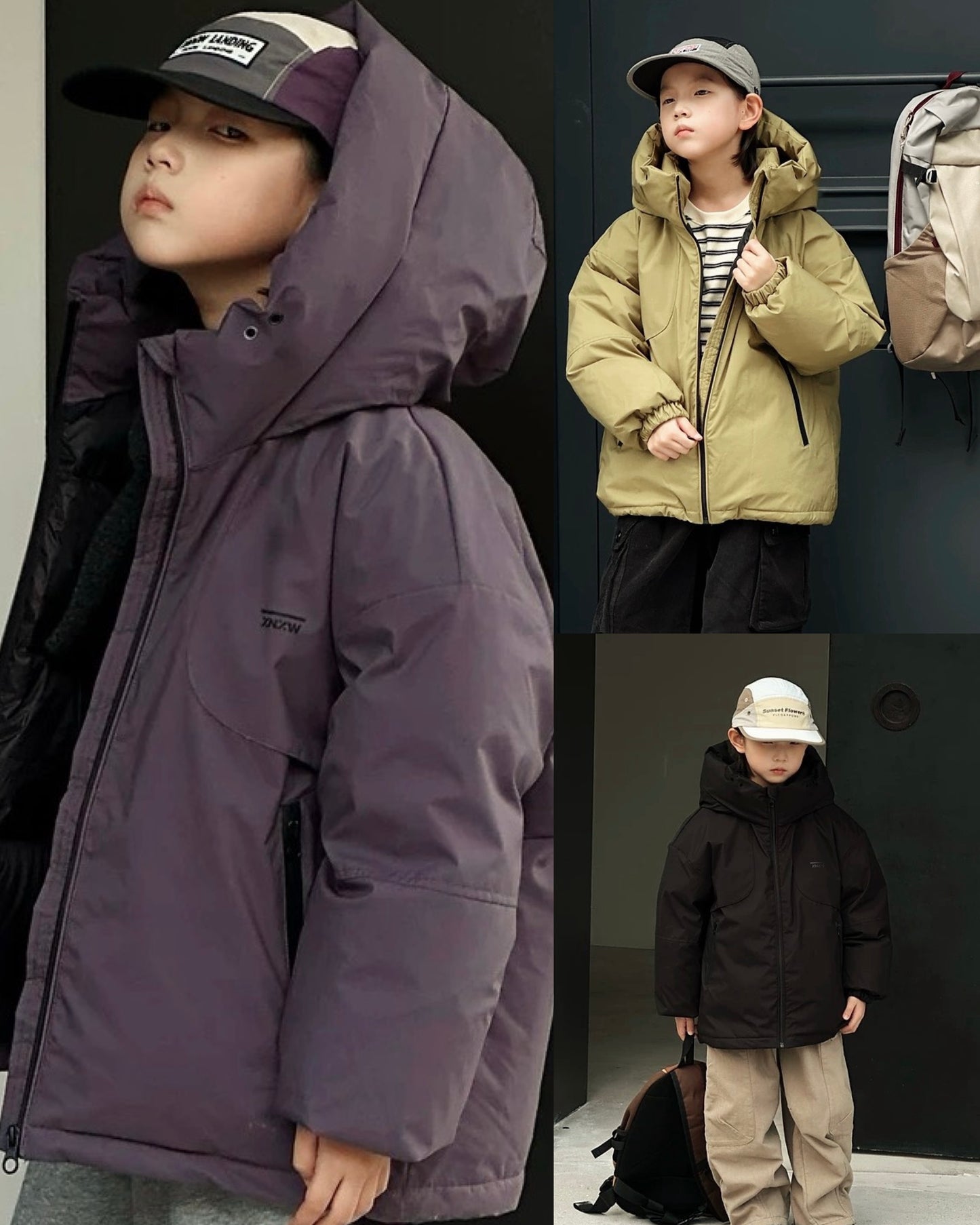 【110-160cm】ナイロンダウンジャケット