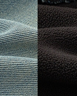 【100-160cm】裏起毛バルーンデニムパンツ