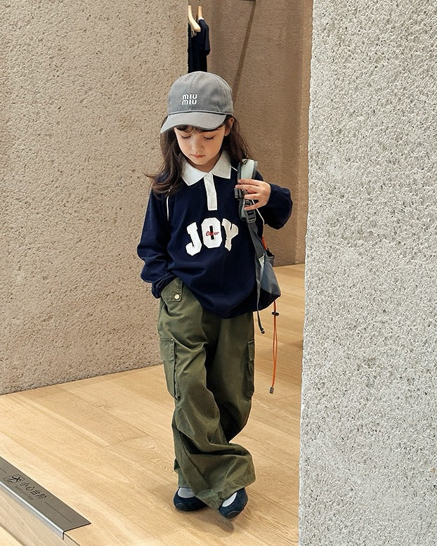 【100-160cm】ルーズ カーゴパンツ