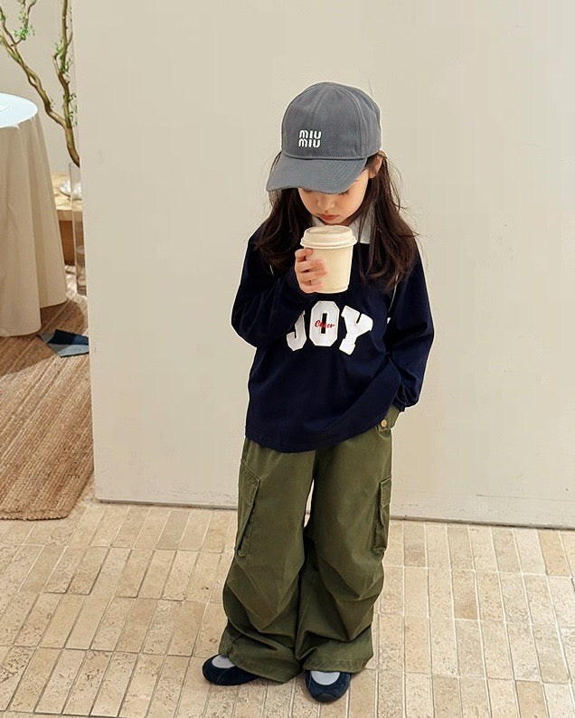 【100-160cm】ルーズ カーゴパンツ