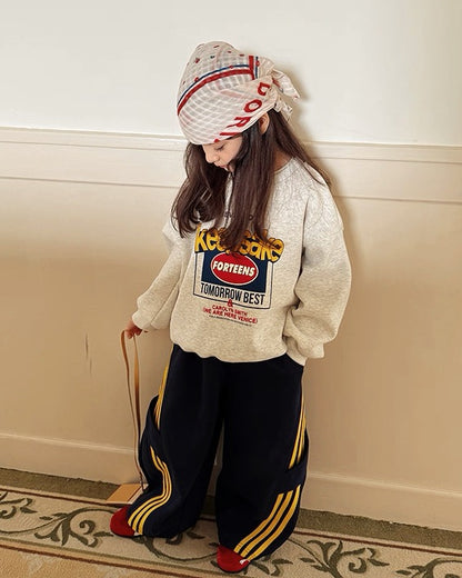 【100-160cm】サイドライントラックパンツ