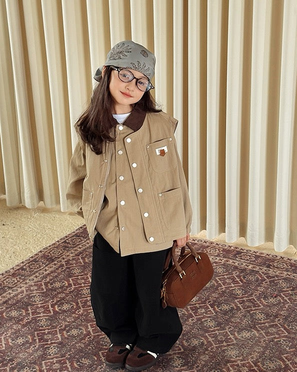 【100-160cm】ツイル2wayジャケットセット