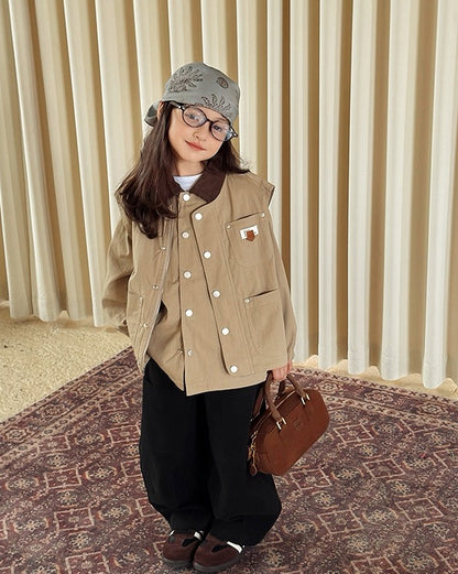 【100-160cm】ツイル2wayジャケットセット