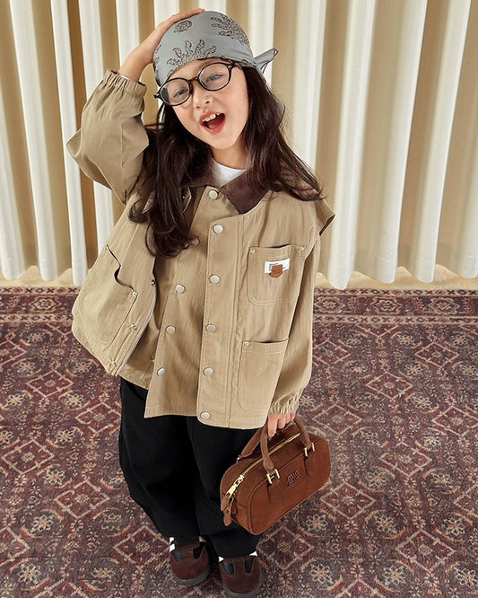 【100-160cm】ツイル2wayジャケットセット