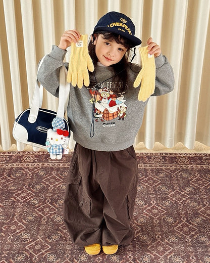 【100-160cm】ワイドカーゴパンツ