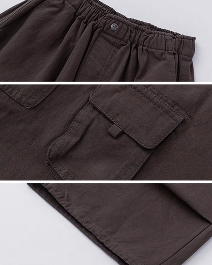 【100-160cm】ワイドカーゴパンツ