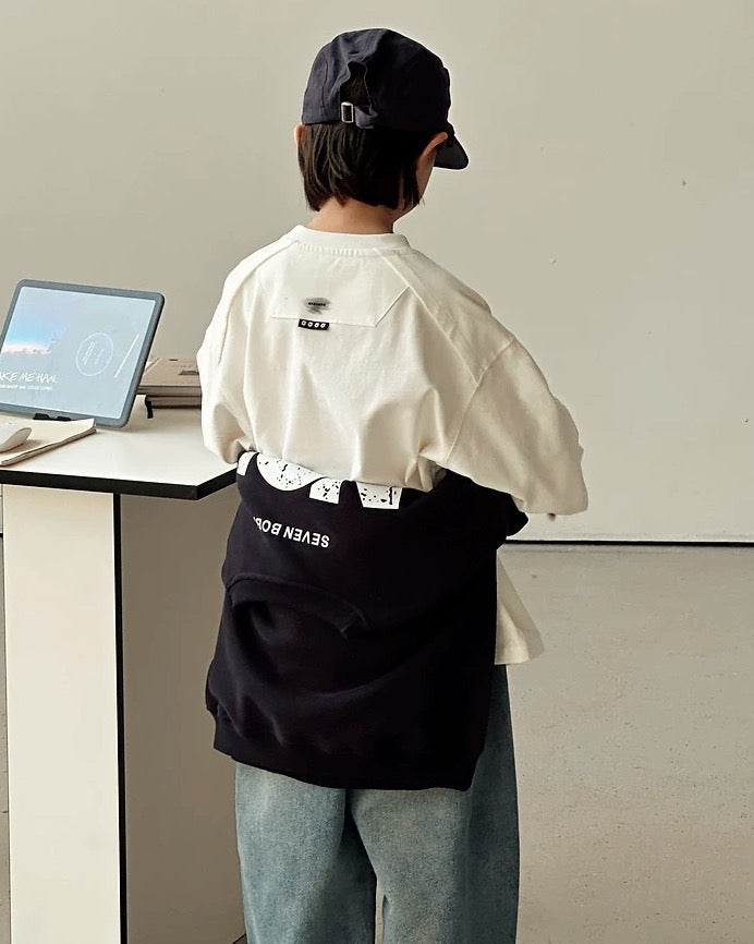 【110-160cm】ドルマンスリーブロングスリーブTシャツ