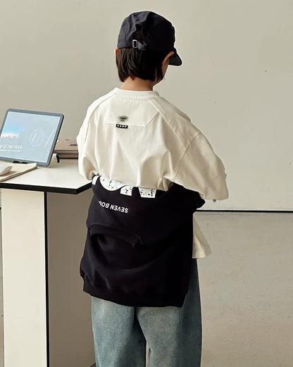 【110-160cm】ドルマンスリーブロングスリーブTシャツ