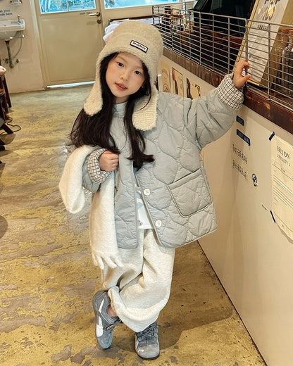 【100-160cm】親子お揃い キルティングジャケット