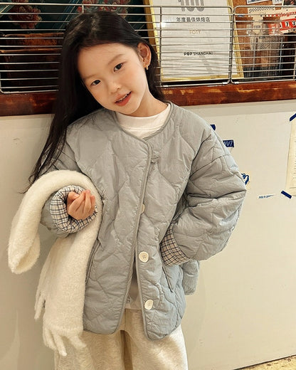 【100-160cm】親子お揃い キルティングジャケット