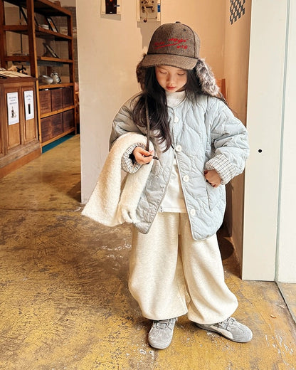 【100-160cm】親子お揃い キルティングジャケット