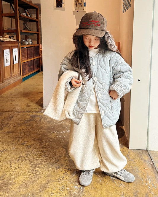 【100-160cm】親子お揃い キルティングジャケット