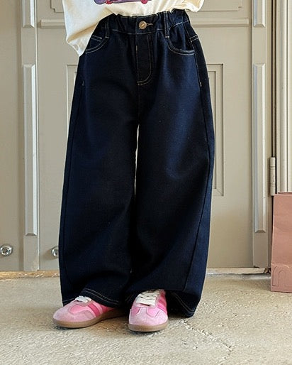 【100-160cm】バギージーンズ