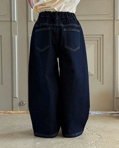 【100-160cm】バギージーンズ