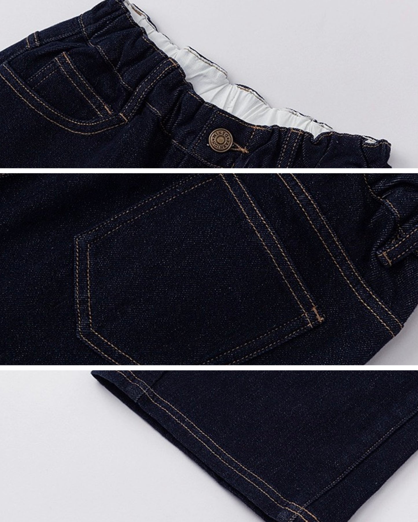 【100-160cm】バギージーンズ