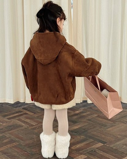 【100-160cm】スウェードボアライナージャケット